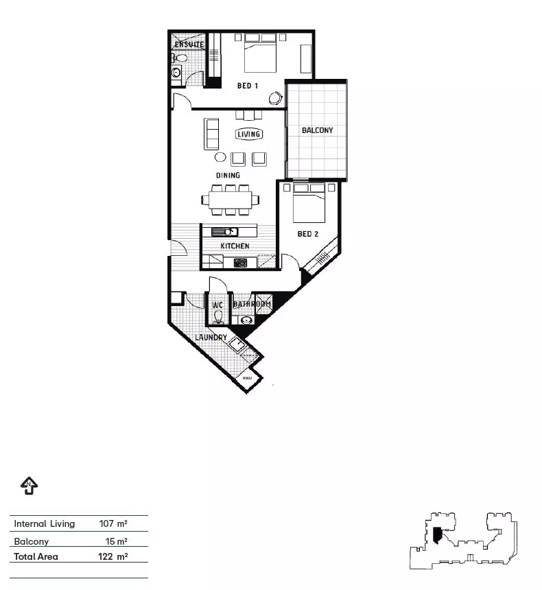 Stylish Space, Sunlit Private Balcony