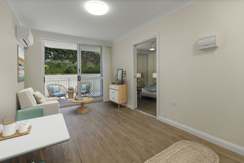 Beautifully renovated one bedroom serviced apartment with sunny, private courtyard.