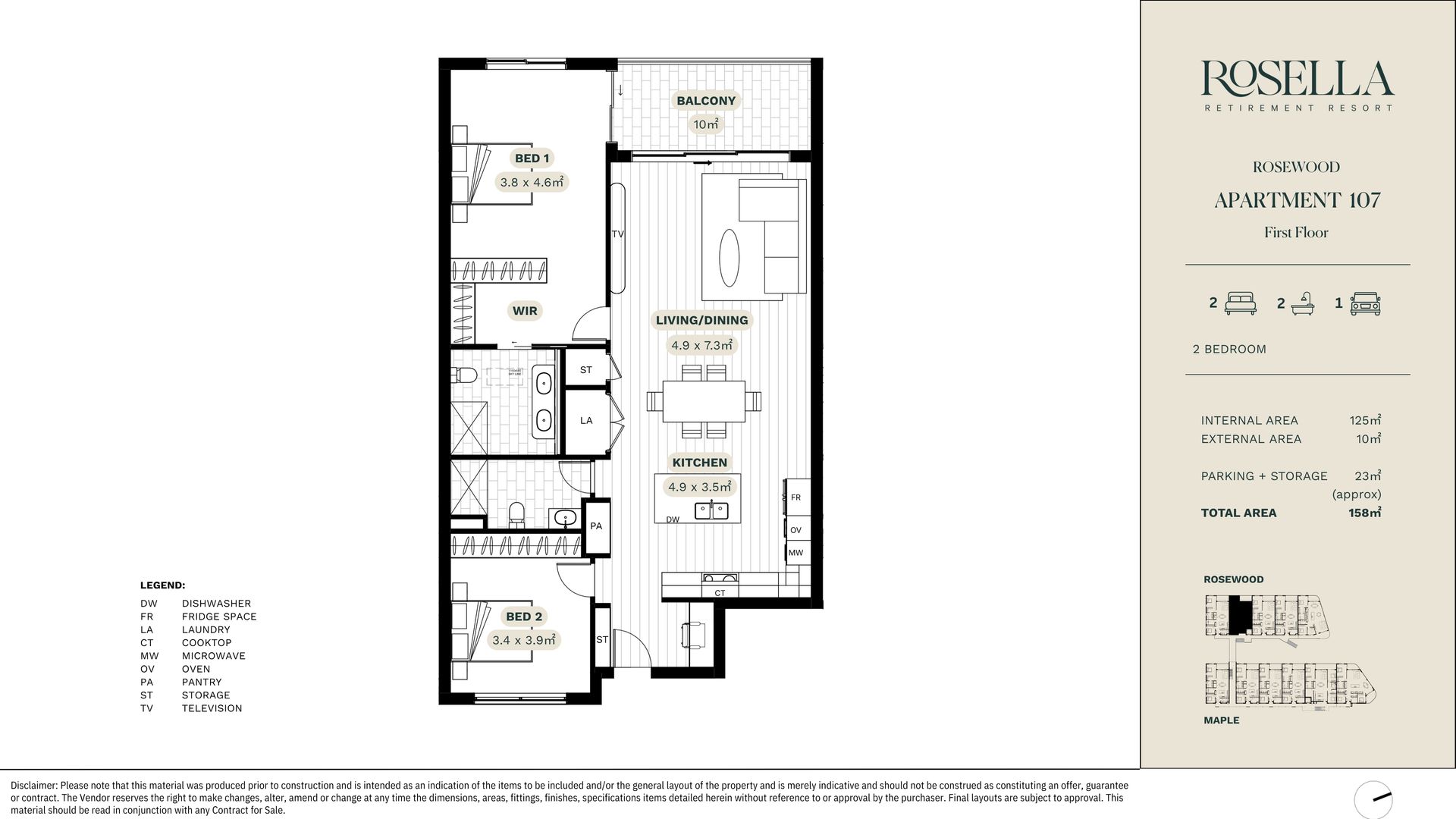2 Bedroom Retirement Apartment in Dural
