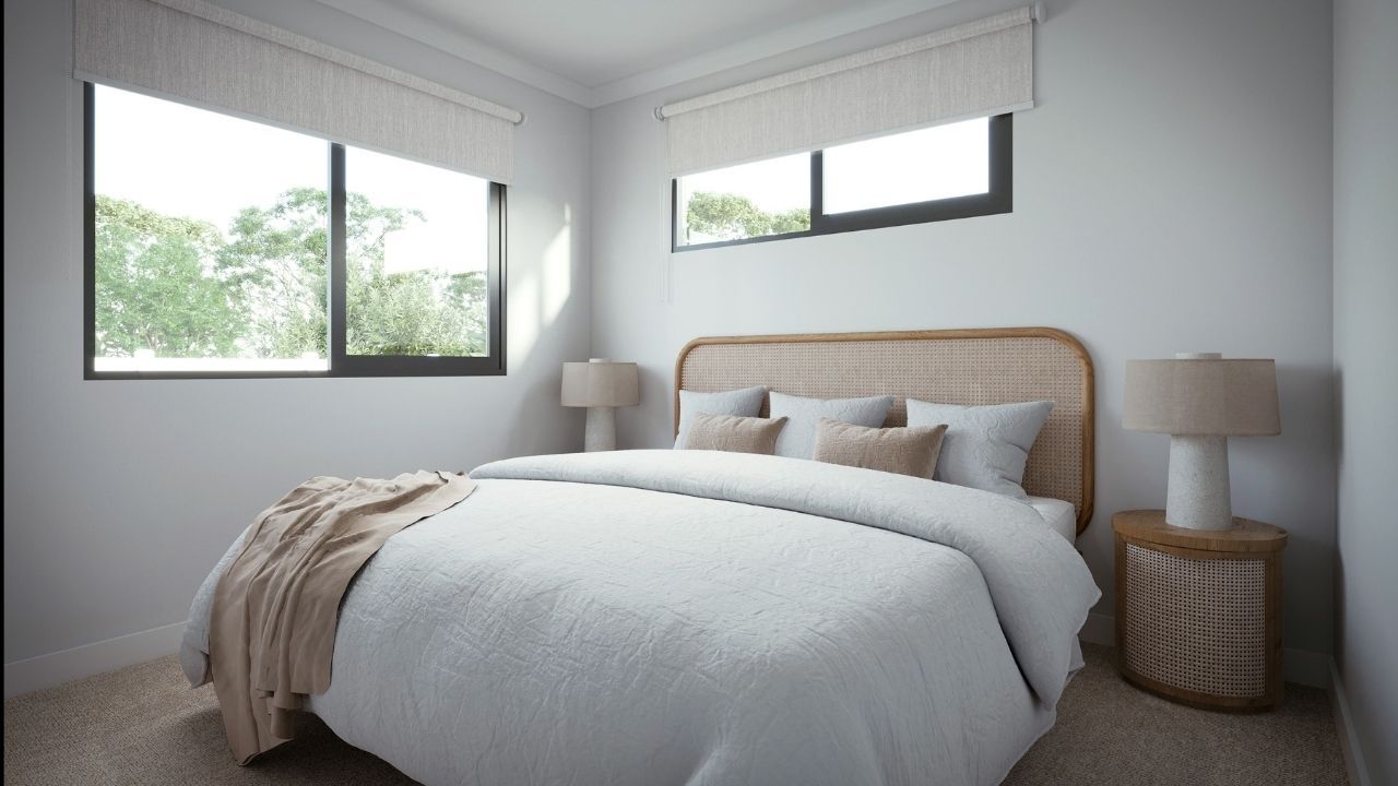 This modern two-bedroom home has been carefully designed for comfort and practicality.