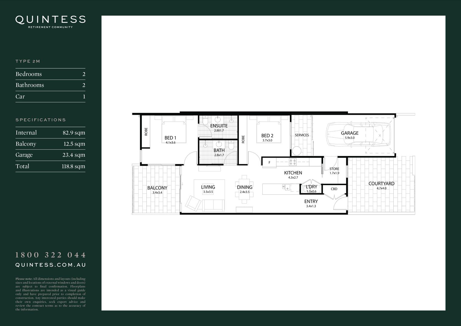 Last remaining 2 Bedroom Villa in Stage 2 - Villa 239