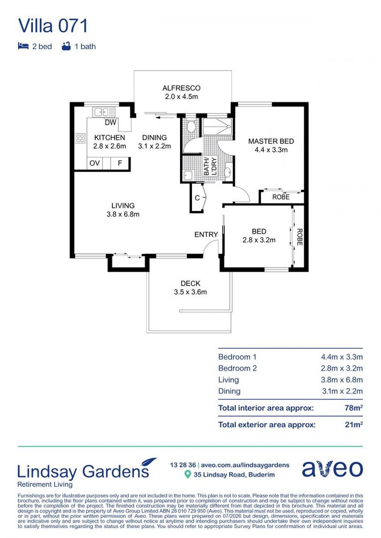 2 Bedroom villa within walking distance to the community centre