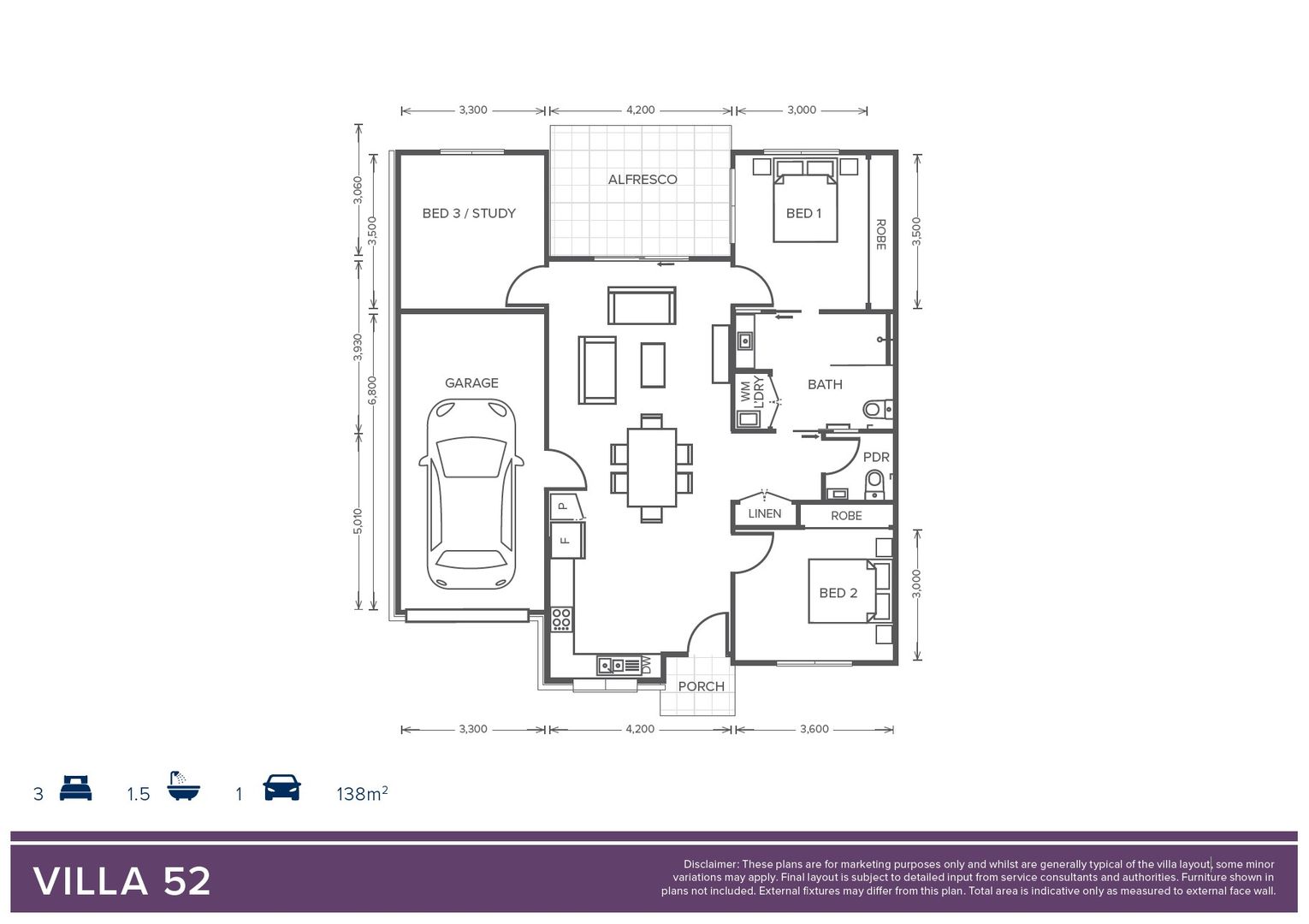 Villa 57 - Oak Tree Goondiwindi - 2 Bed + 1 Bath