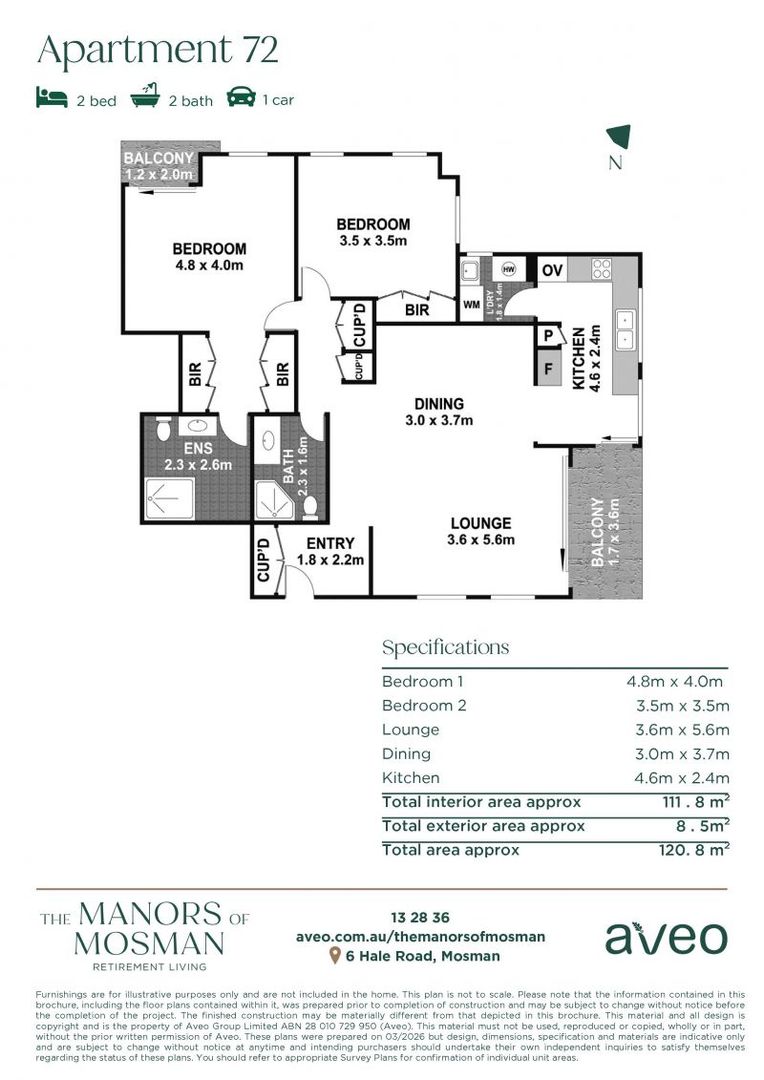 Bright & beautifully modern 2-bedroom apartment
