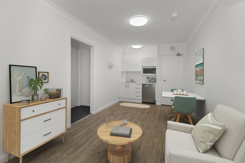 Beautifully refurbished one bedroom serviced apartment with sunny balcony.