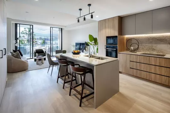 Generous, light-filled two-bedroom residence with a private balcony