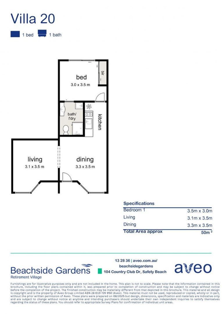 Modern 1-Bed Villa with Extra-Large Living Area