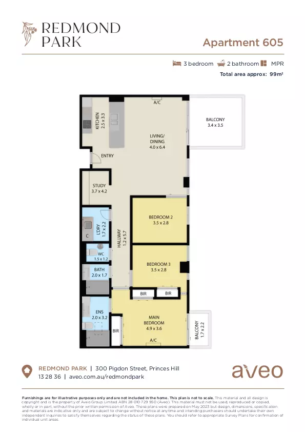 Retire in a beautiful cosmopolitan area with this 3 bed apartment!