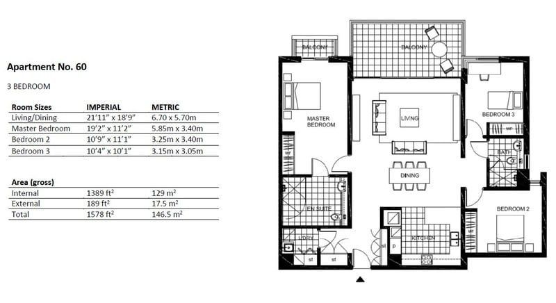 Elegant Three-Bedroom Sanctuary with Space and Style