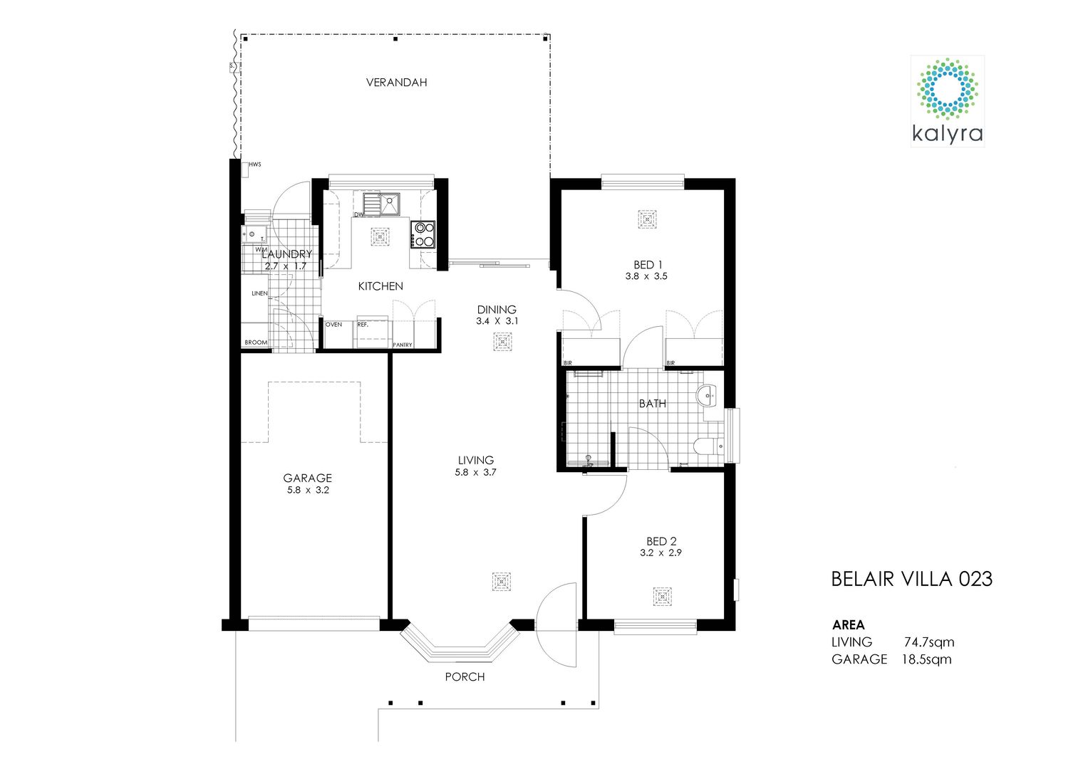 Fully renovated 2-bedroom Villa with stunning leafy views out to the sea