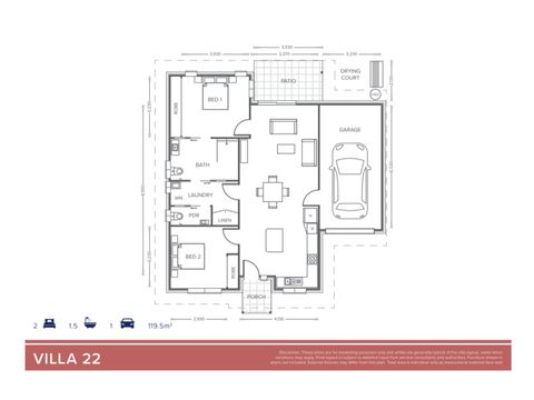 Villa 22 | 2 bed, 1 bath + powder