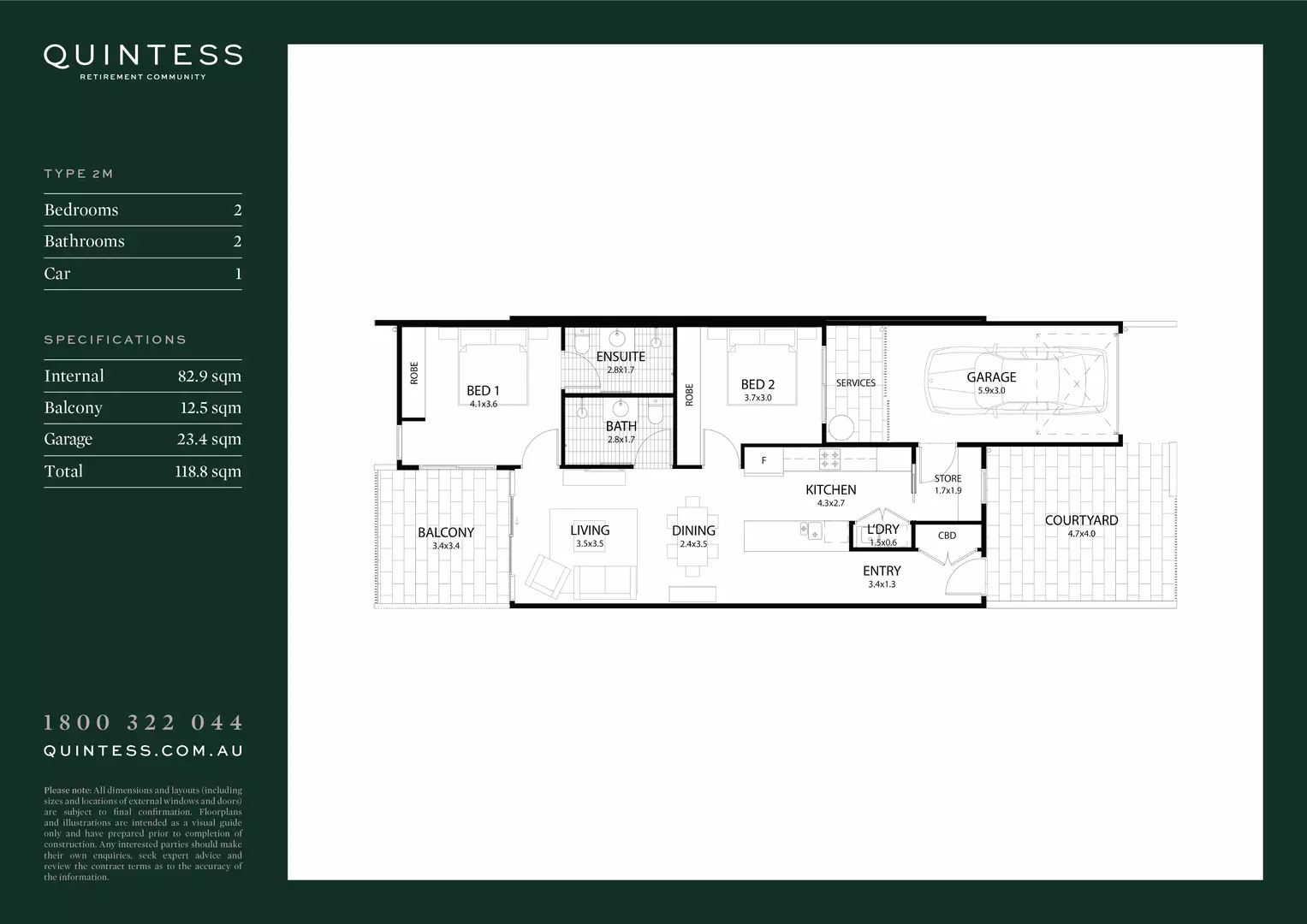 Last remaining 2 Bedroom Villa in Stage 2 - Villa 239