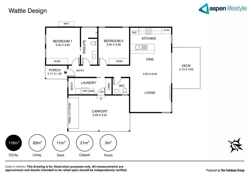 2- bedroom home, Wattle Design