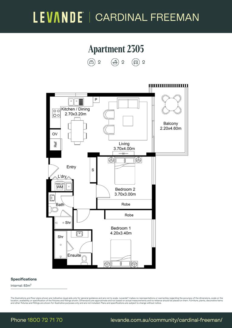 Two Bedroom | Apartment 2305