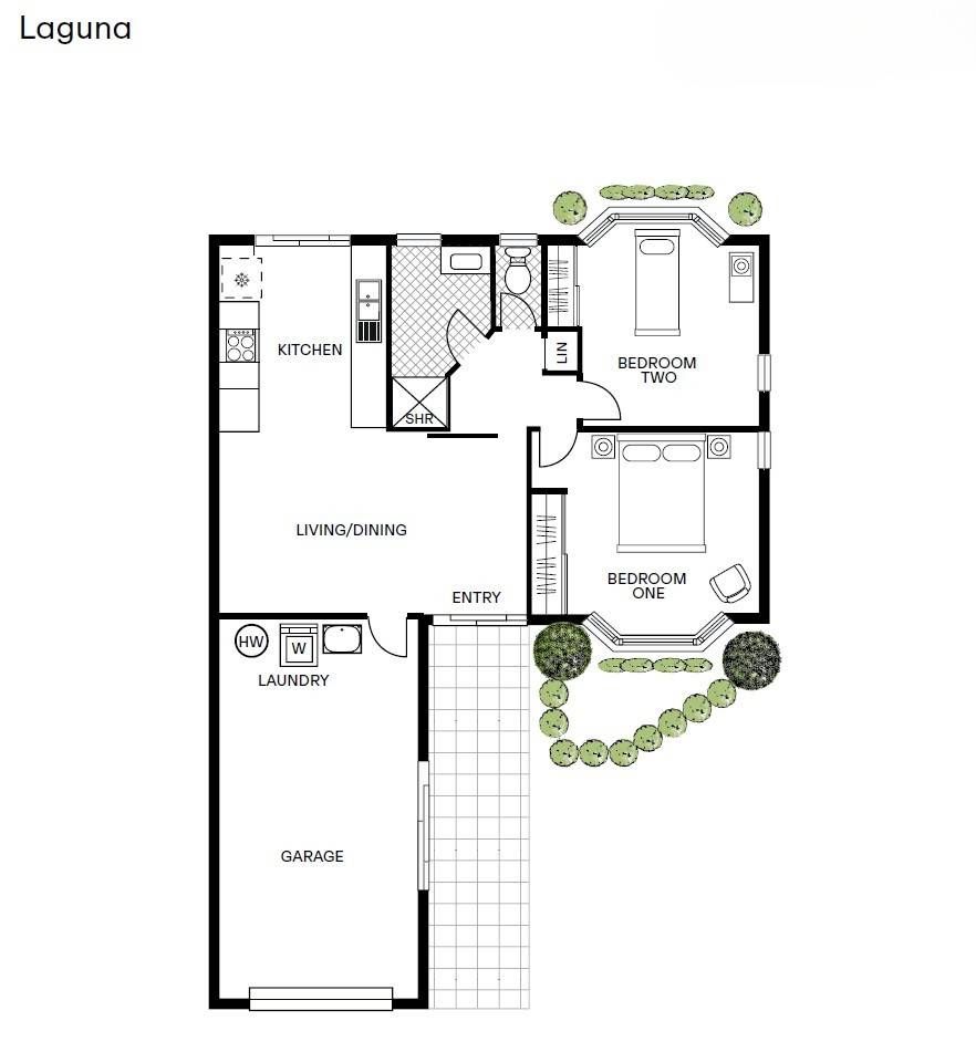Garden outlook with Clubhouse Convenience
