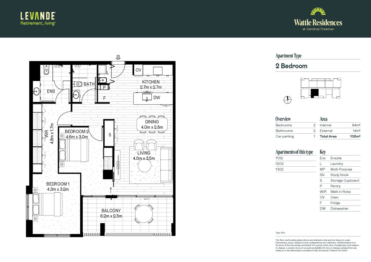 2 Bedroom Apartment Type 2D | Levande Cardinal Freeman