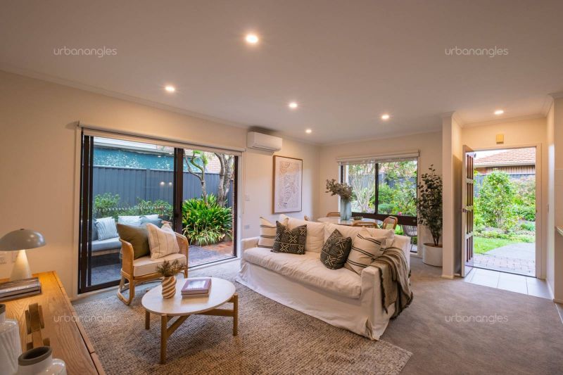 Exclusive two-bedroom villa featuring a pristine backyard