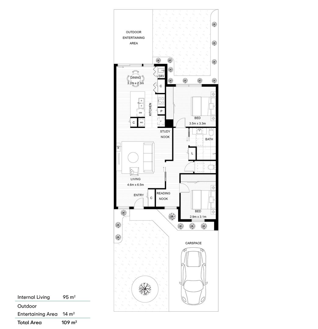 Modern Light-Filled Unit with Study and Stylish Finishes