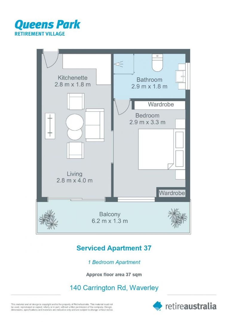Beautifully refurbished one bedroom serviced apartment with sunny balcony overlooking the pool area.