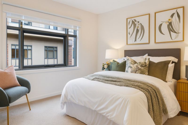 Tranquil courtyard views from the second level