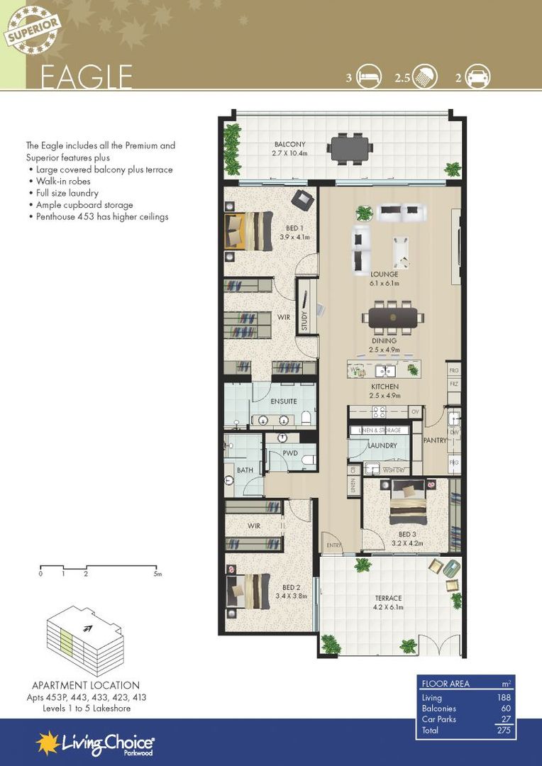 Introducing the exquisite Eagle overlooking the fairways