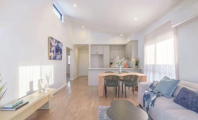 Modern open-plan living 3 bed home with outdoor deck