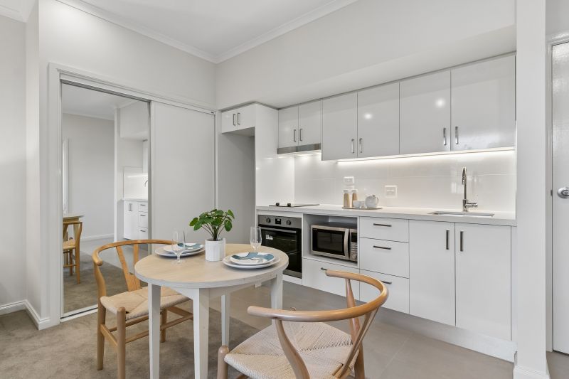 Modern studio apartment with a new kitchen