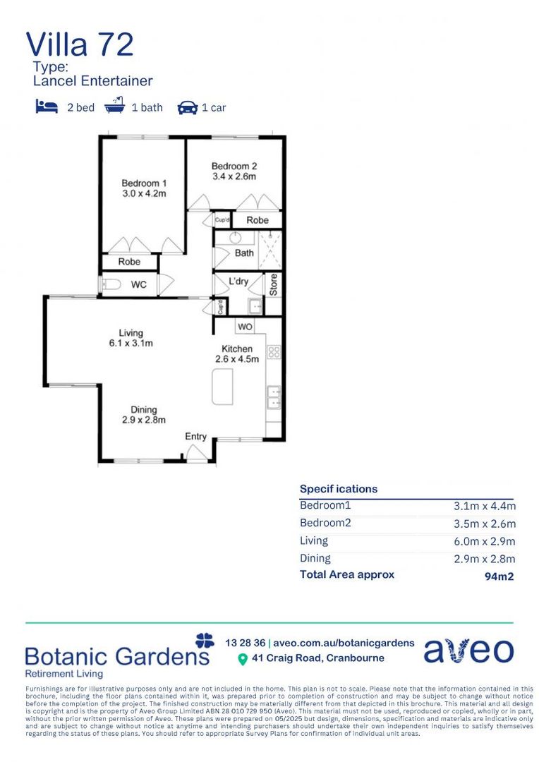 Modern & Low-Maintenance 2 Bed Villa