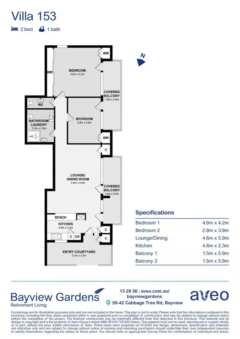 Quiet and private villa with leafy outlook
