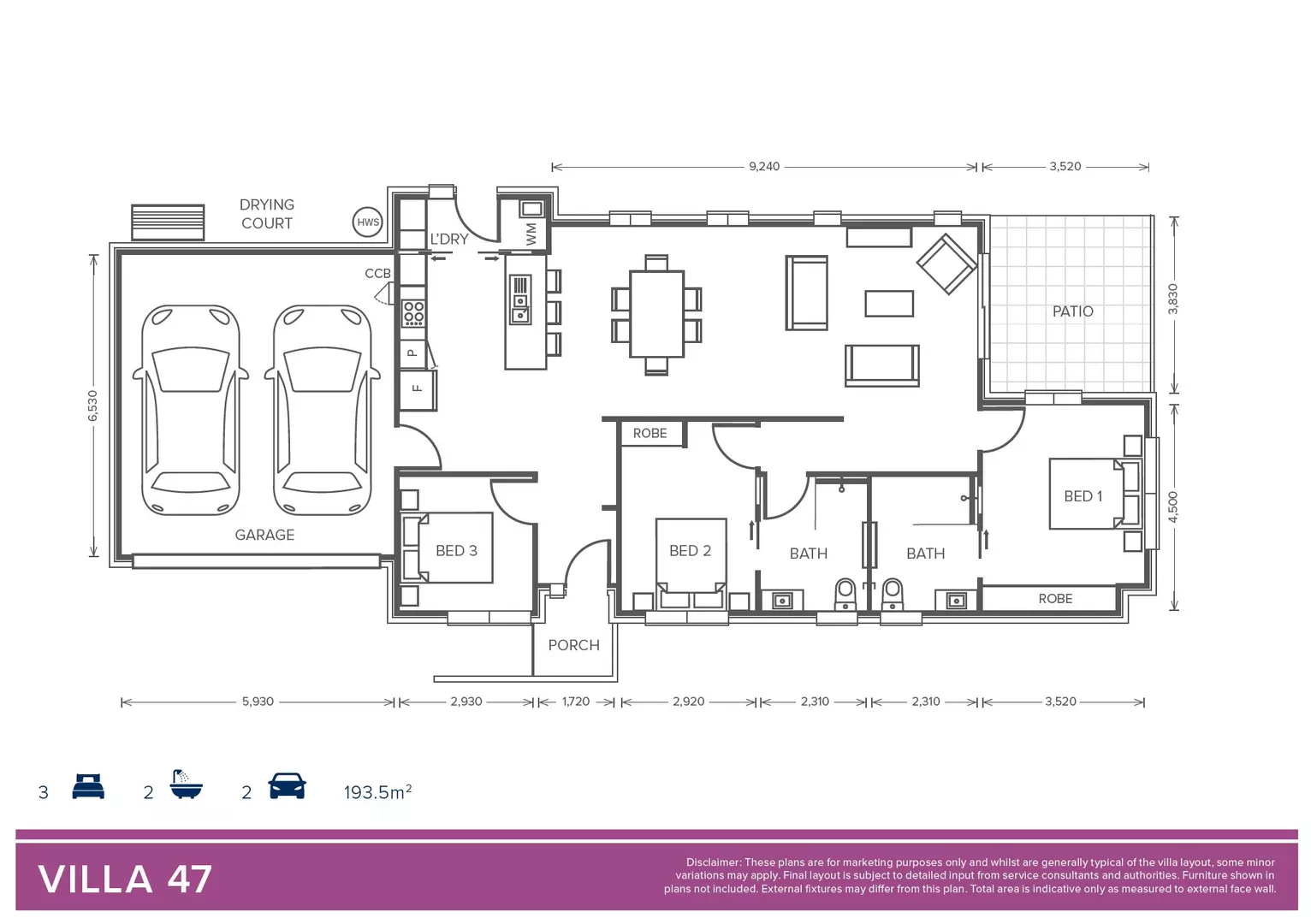 3 Bed + 2 Bath - Angourie Villa - Oak Tree Coffs Harbour