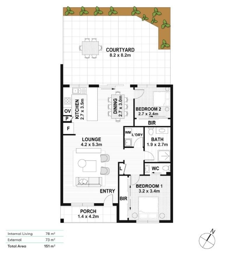 North-Facing with Garden and Bushland Outlook