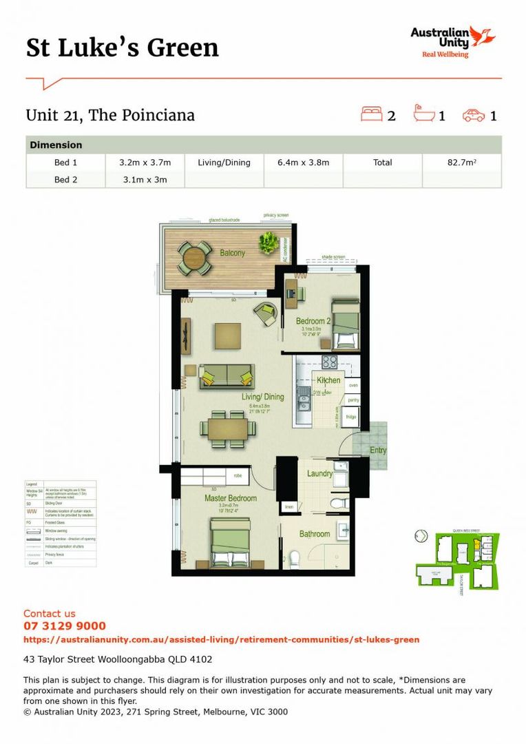 21/43 Taylor Street, Woolloongabba - 2 Bedroom apartment - wake up to the beautiful surrounds!