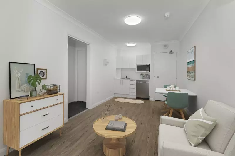 Beautifully renovated one bedroom serviced apartment with sunny, private courtyard.