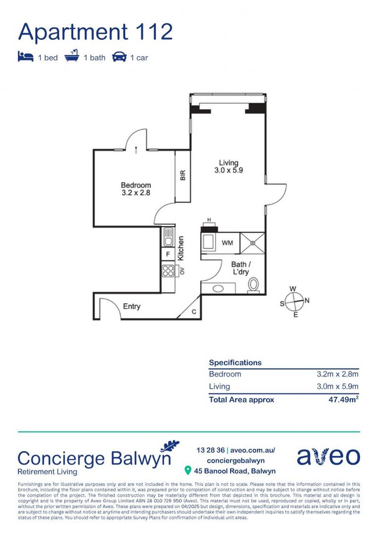 Ground-floor one-bedroom apartment