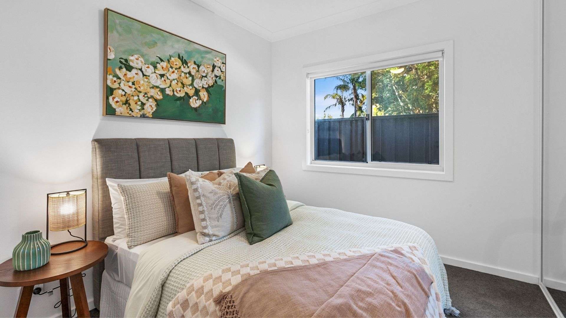 light-filled 2 bed home with skillion roof