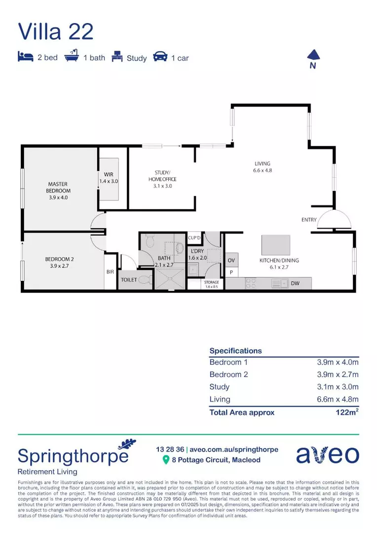 Fully renovated two-bedroom with views to Harry Pottage reserve