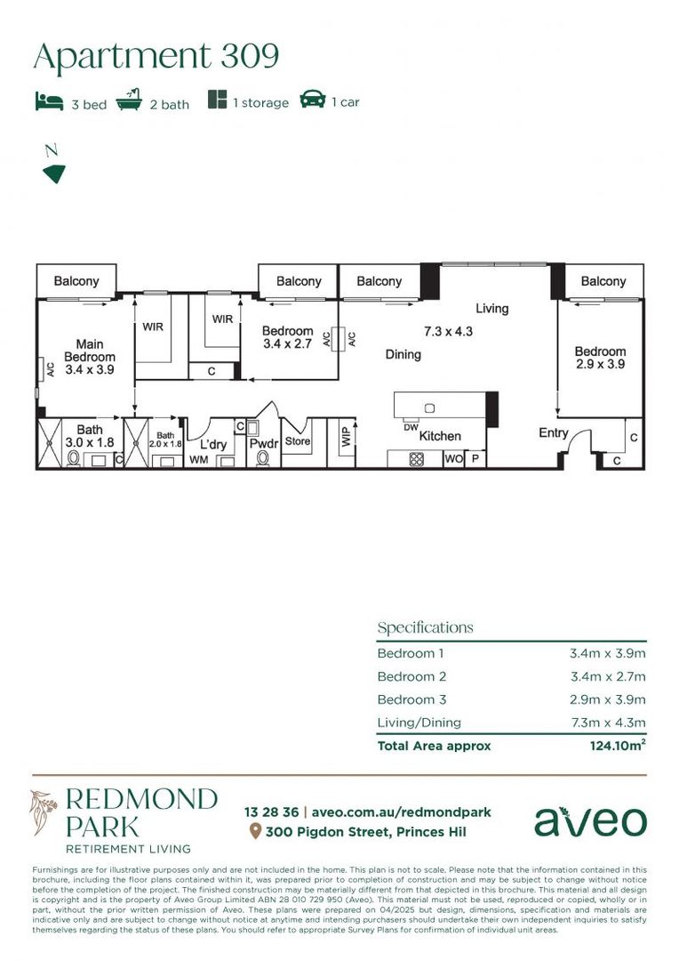 Spacious third-floor apartment with city views