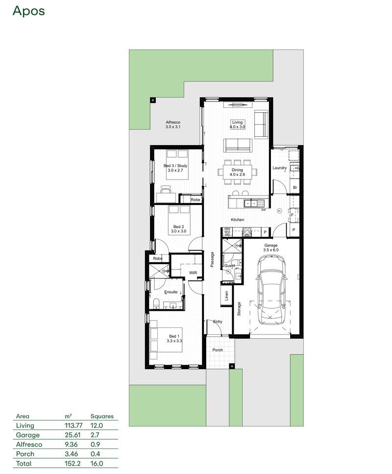 Only 1 spacious 'Apos' floorplan remaining