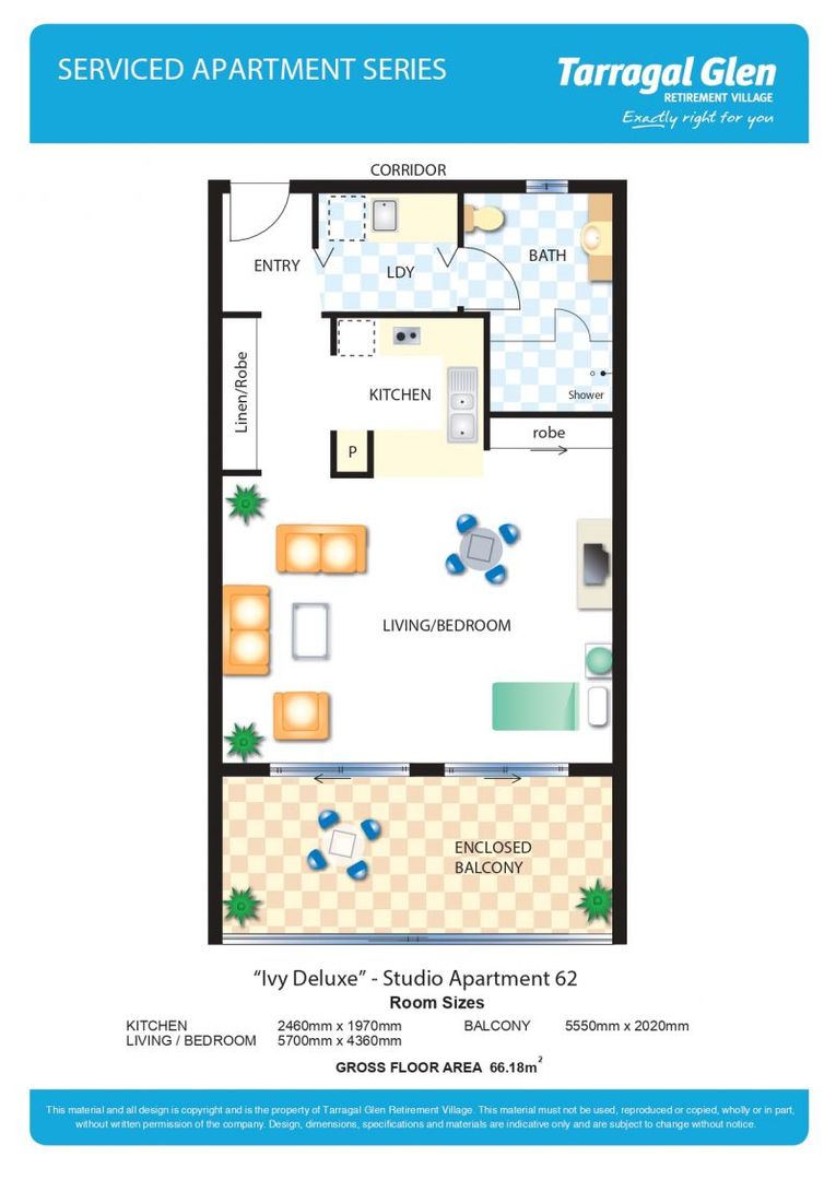 Spacious ground floor studio apartment in premier location