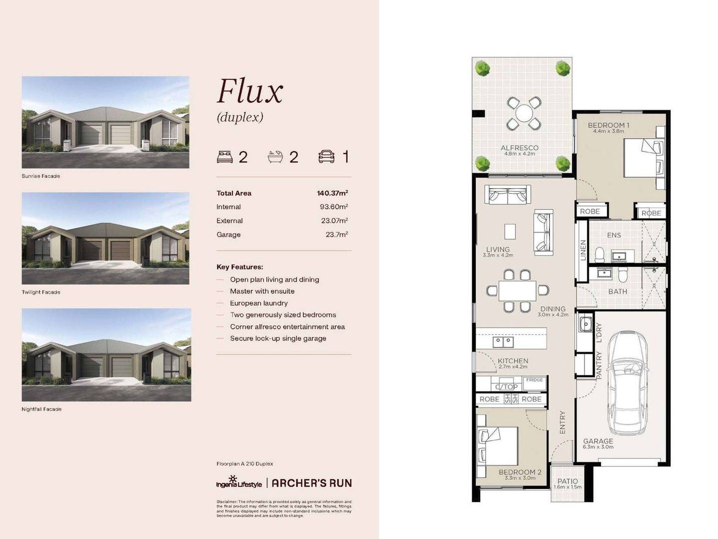 Welcome to the 'Flux'. The ultimate in duplex living