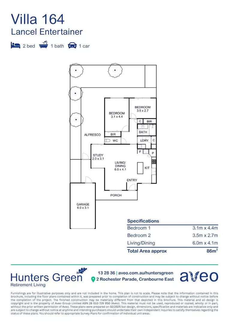 Stylish upgraded 2-bedroom villa