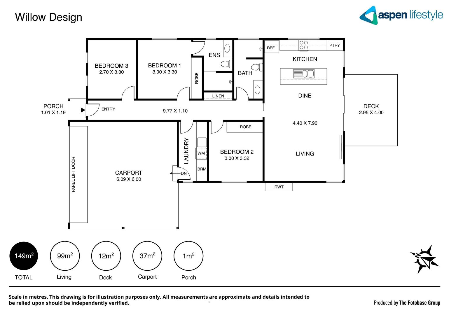 3- bedroom home, Willow Design