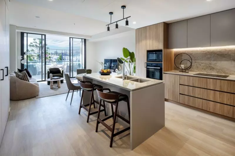 Generous, light-filled two-bedroom residence with a private balcony