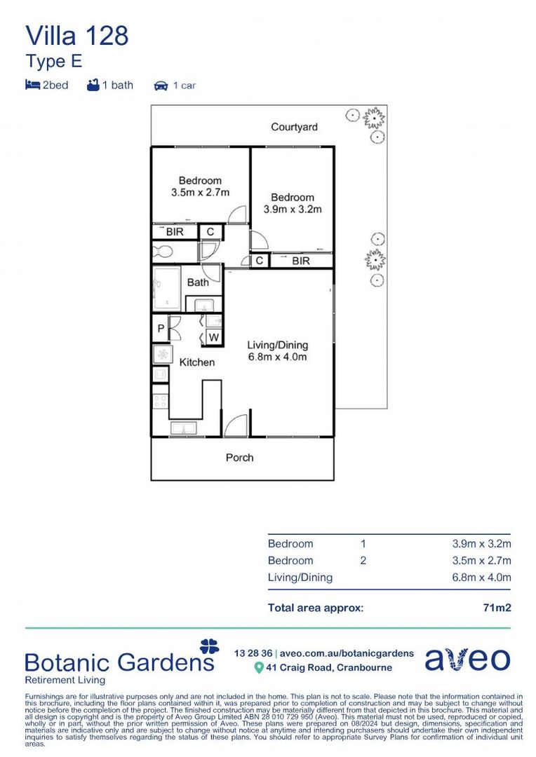 Relaxed retirement living in a unique two-bedroom villa