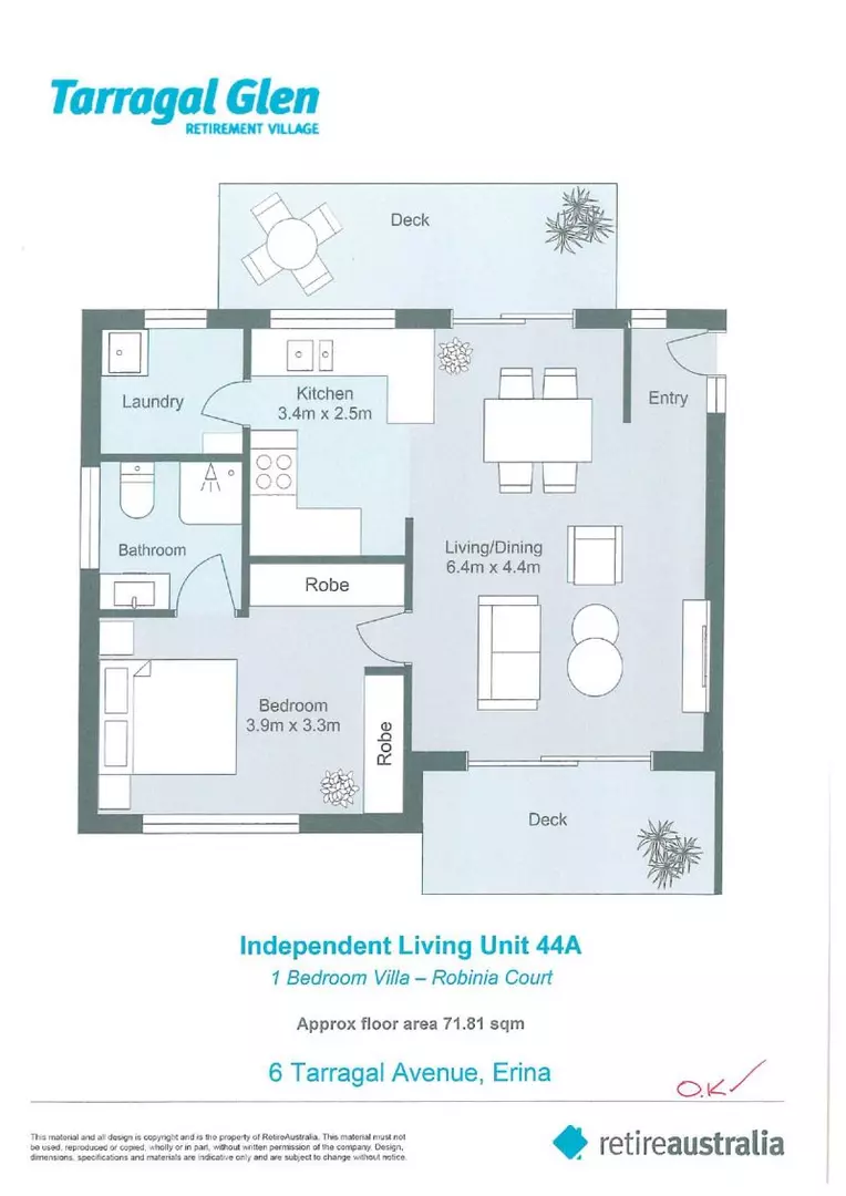 North Easterly aspect, ground floor unit