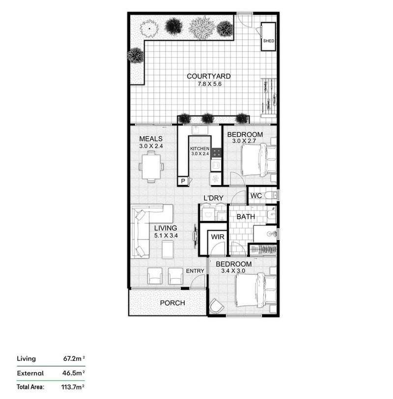 Charming, Updated Home with Sunny Courtyard
