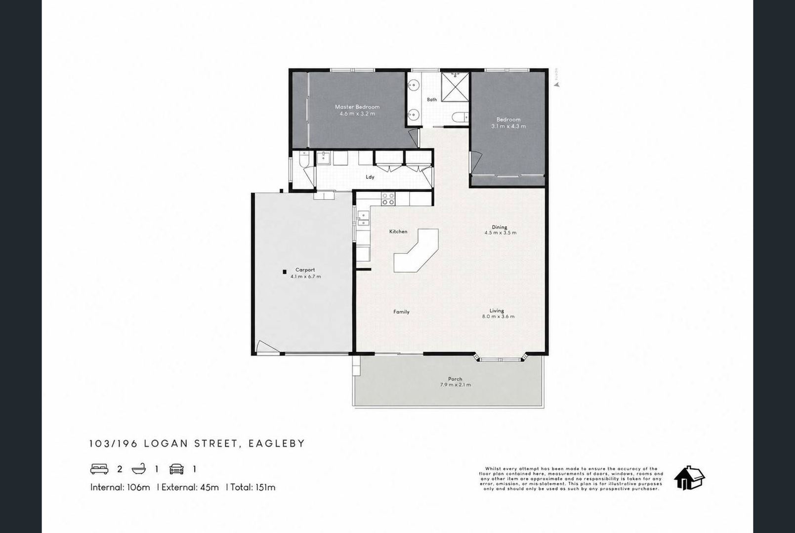 Large 2 Bedroom Home