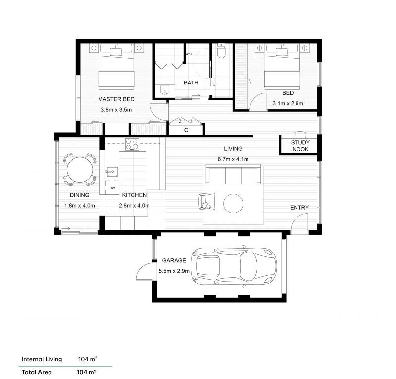 Bright Living Spaces and a Pet-Friendly Yard