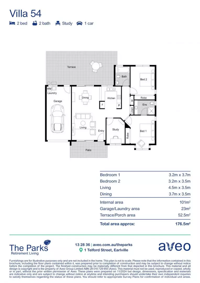 Great sized villa with fully enclosed private patio