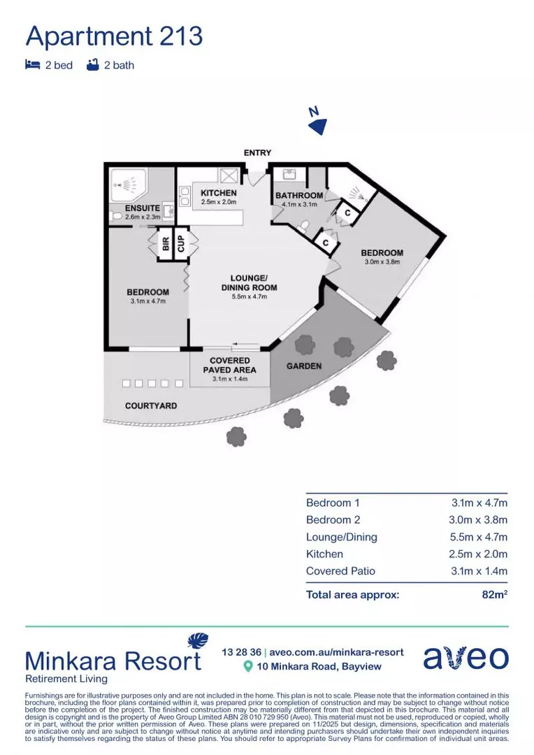 Spacious two-bedroom ground floor apartment